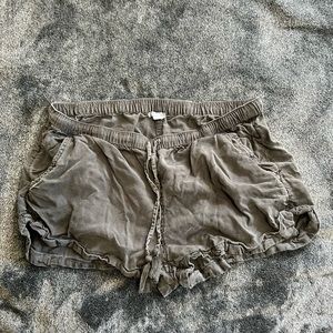 Aerie dark grey lightweight shorts